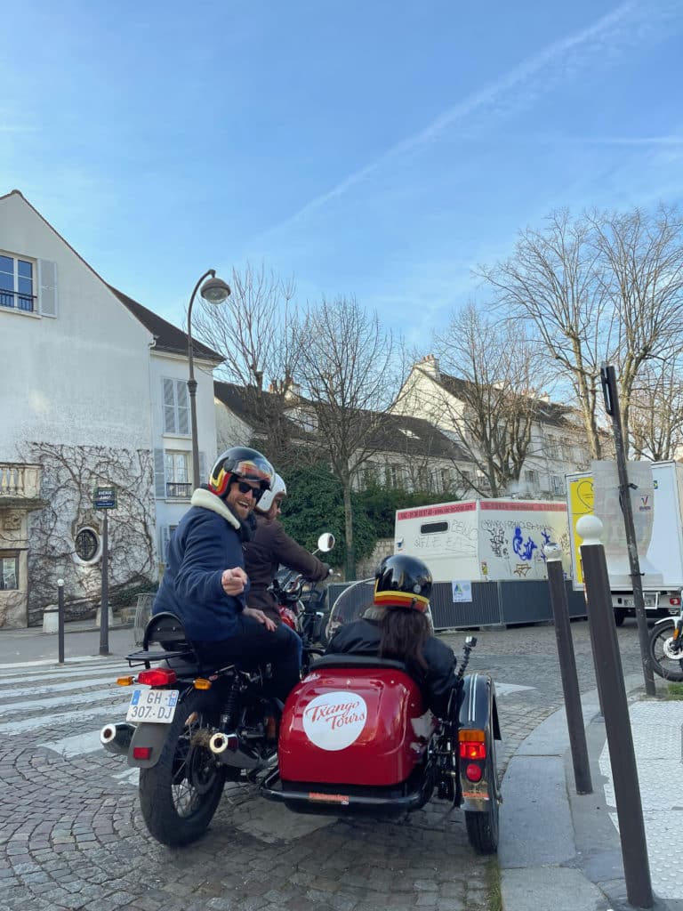 Zooming through Montmartre on a sidecar tour