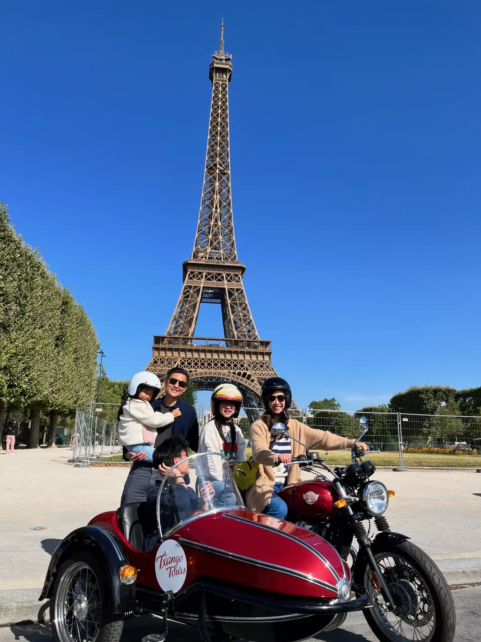 Family at the Eiffel Tower
